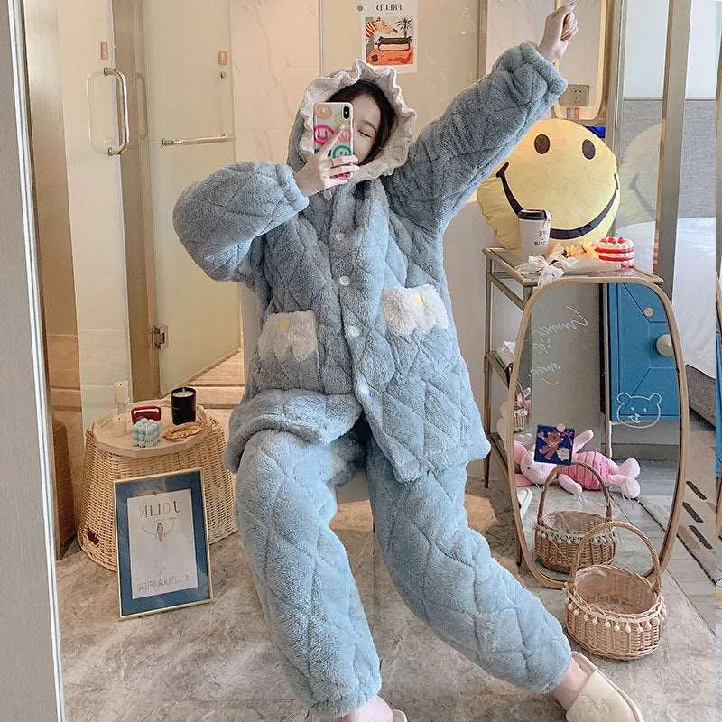 Floral Dreams Cozy Thick Pajamas