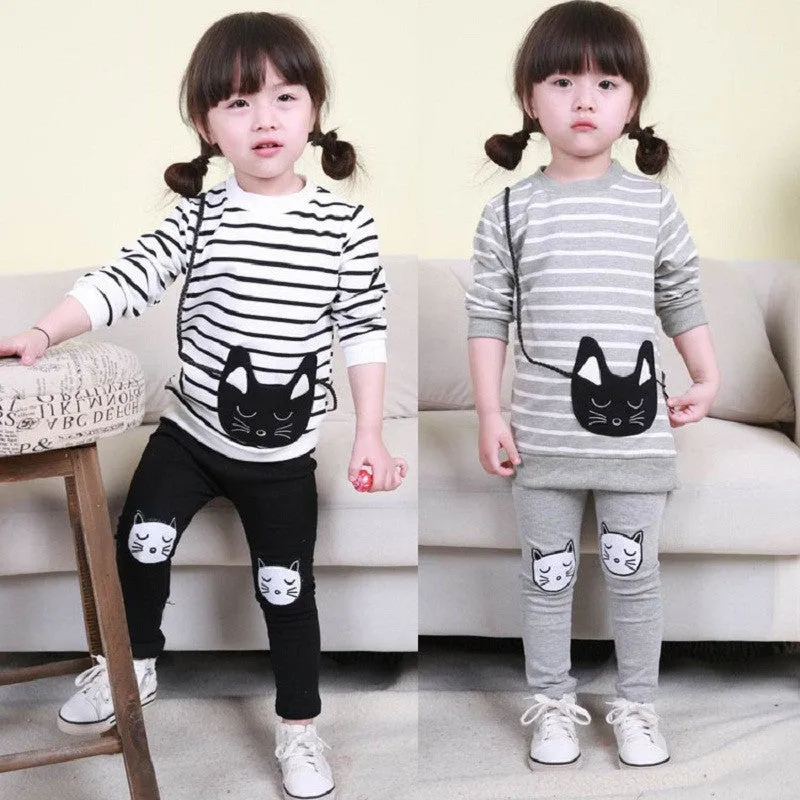Girl's Striped Clothing Sets