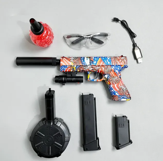 Glock automatic simulation electric repeating soft bullet gun