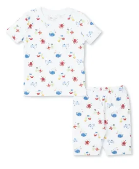 Kissy Kissy Boys Snug Fit Short Pajamas - Blue Ocean Outing