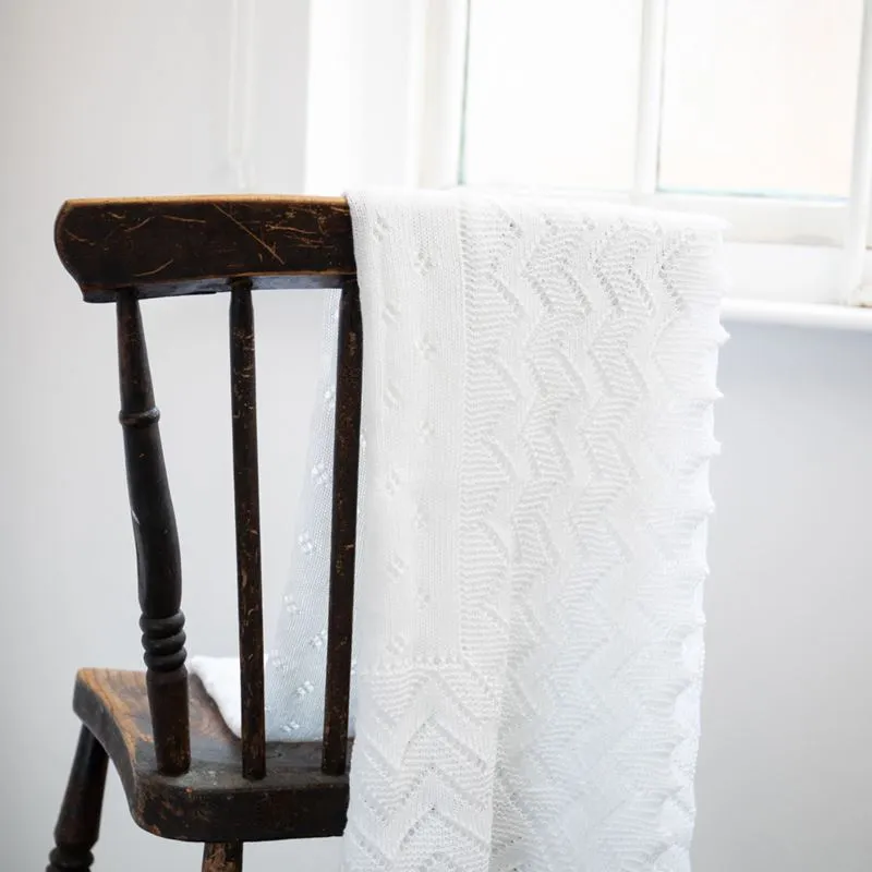 Lacy Acrylic Receiving Shawl