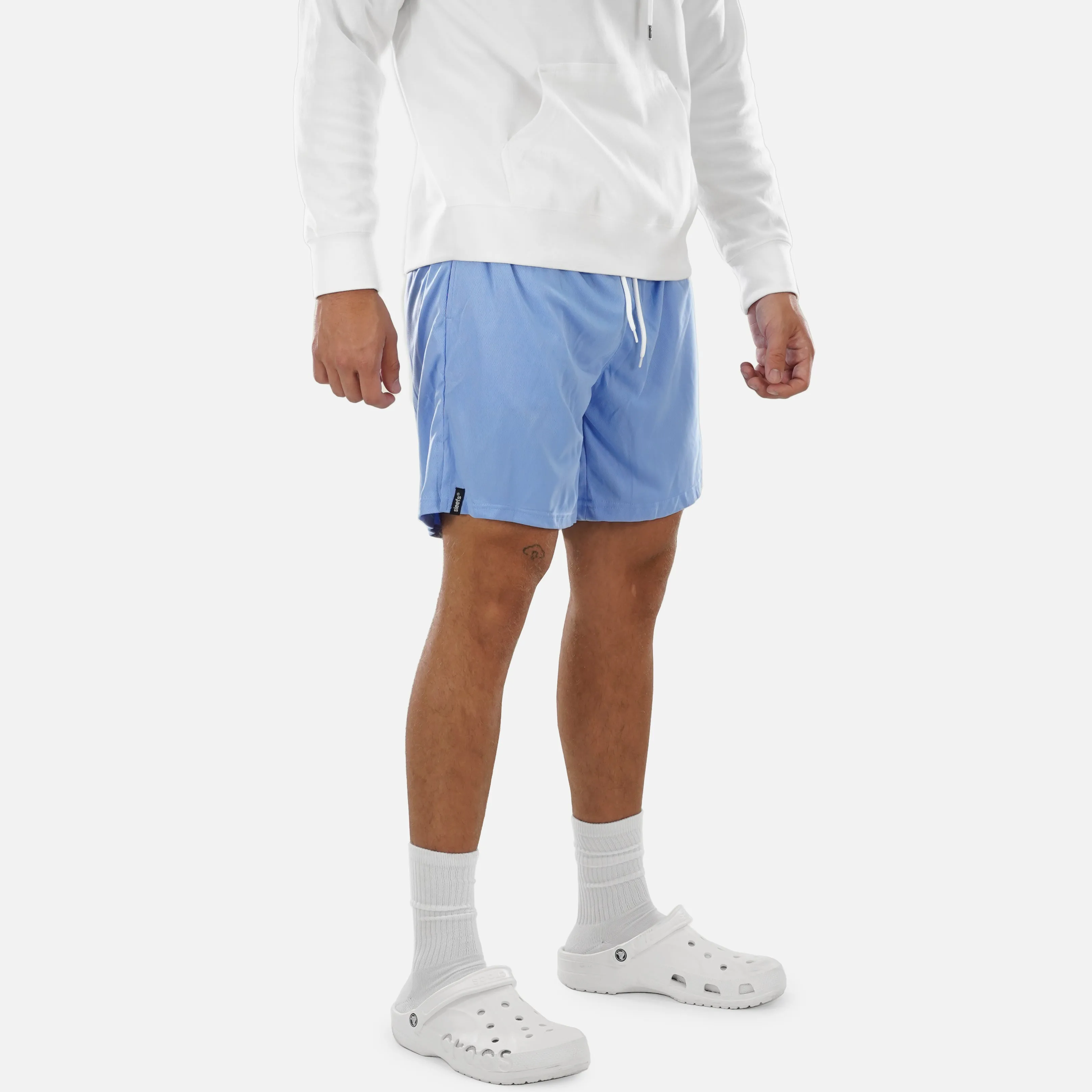 Light Ocean Blue Relaxed Shorts - 8"