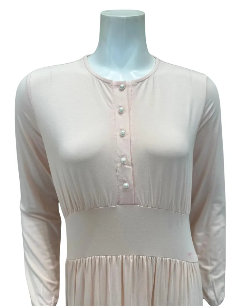 Lotte Pink Empire Waisted Modal Nightgown