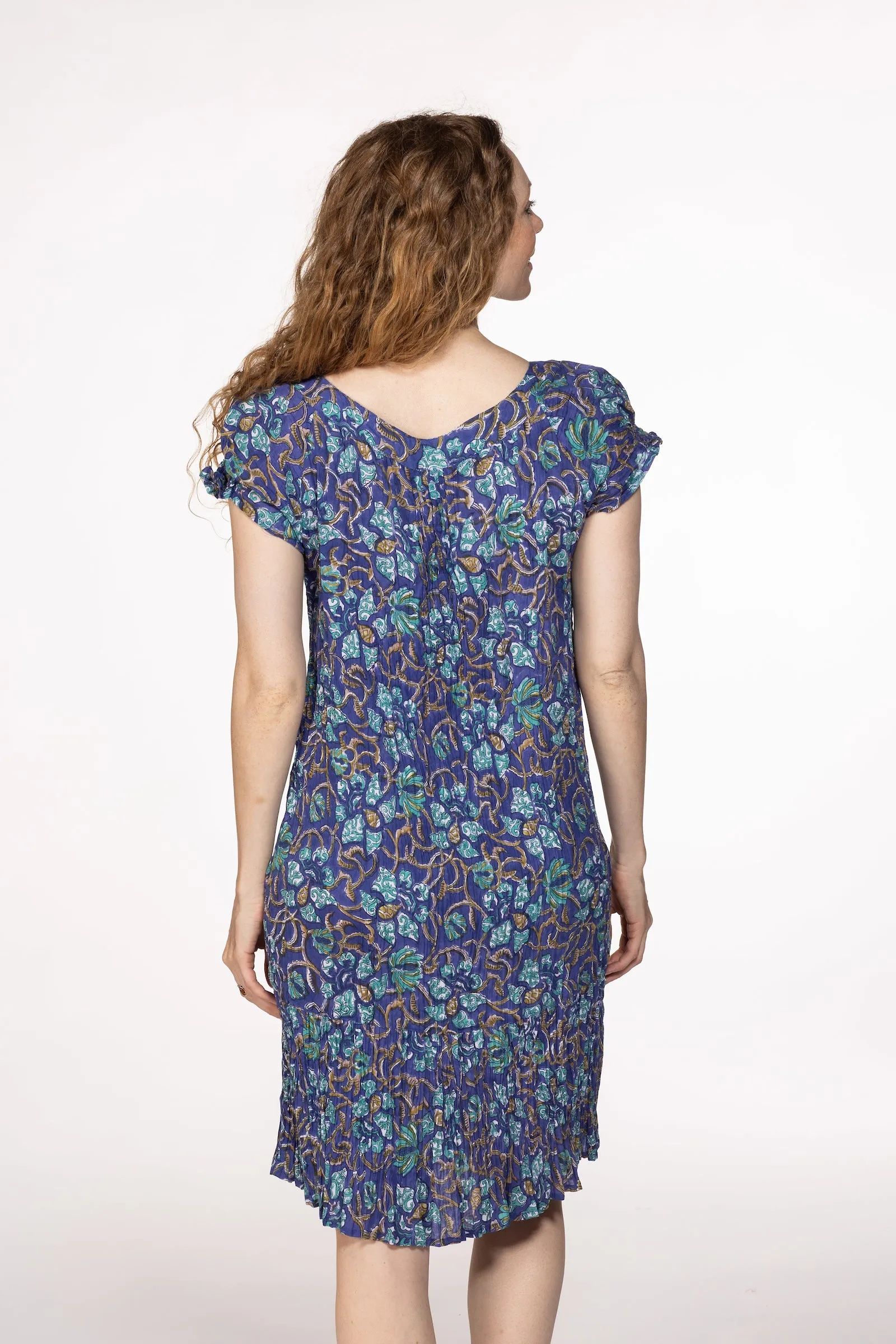 New Maya Pocket Dress Hand Block Printed In Pure Cotton SS24