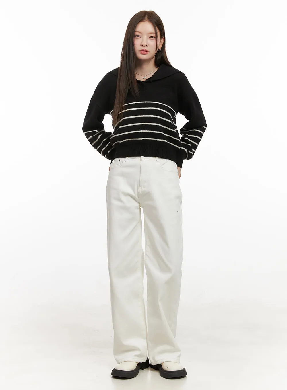 Solid Comfy Wide-Leg Pants OD412