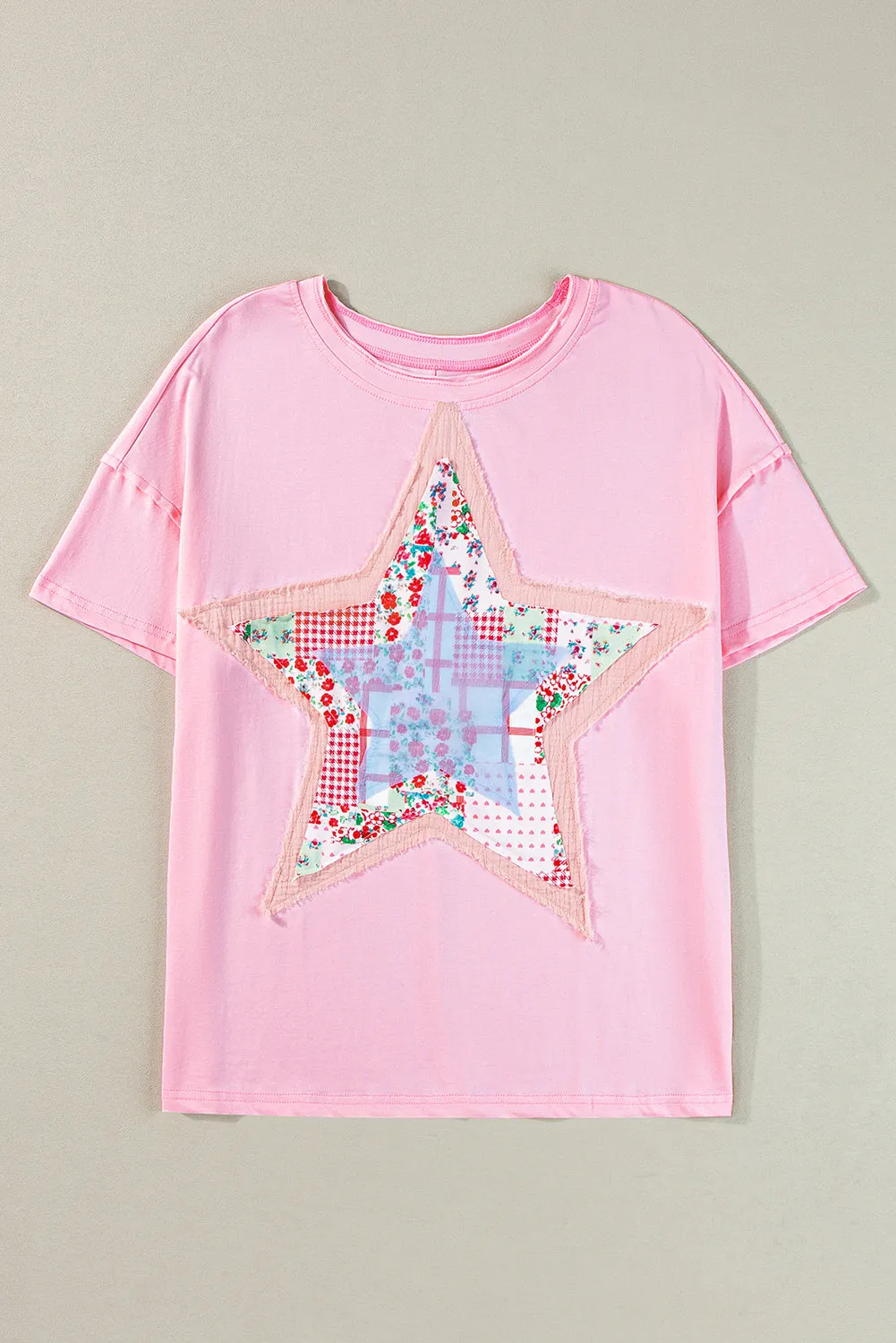 Star Patchwork Loose T-shirt