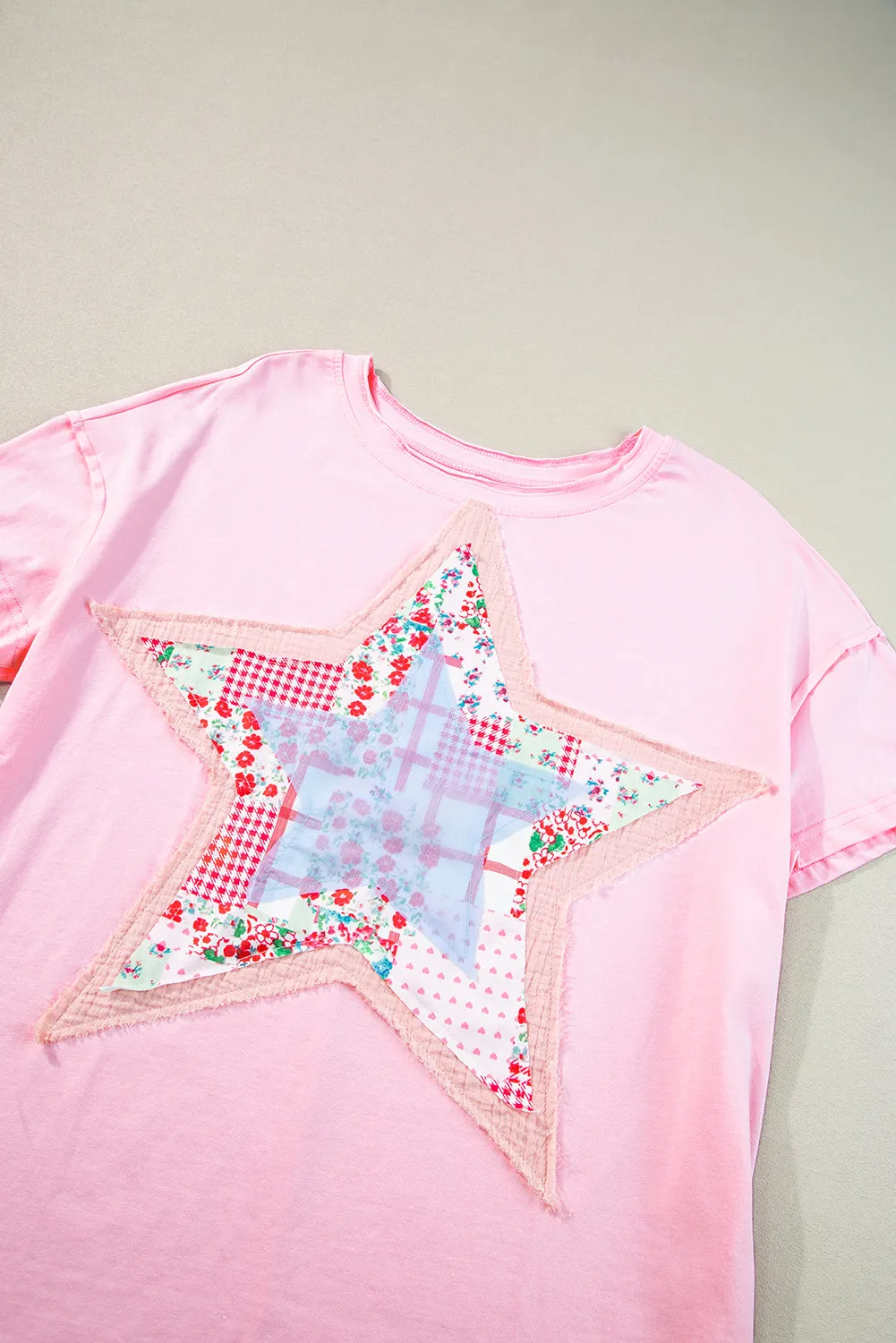 Star Patchwork Loose T-shirt