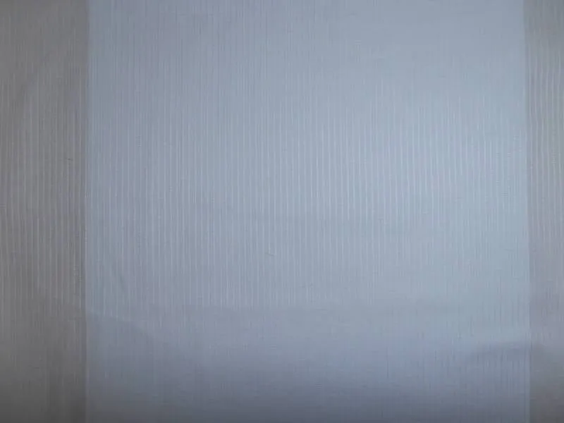 WHITE COTTON VOILE fabric 44&quot; WIDE -thin rib stripes 3mm